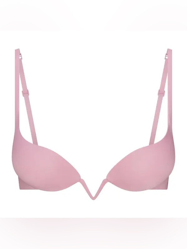 Nwt Skims Ultimate Deep V Push-Up Bra In Cherry Blossom Size 42d